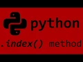 Python index string method