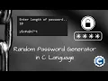 Random Password Generator in c language C language