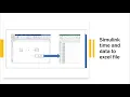 Simulink data to workspace export to xls xlsx or csv file
