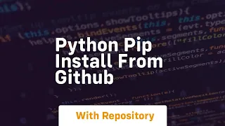 python pip install from github