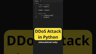 DDoS Attack in Python educational purposes only