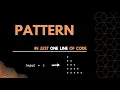 Print the Pattern with One Line of Code Python 2022