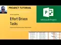Microsoft Project Effort Driven tasks and task types