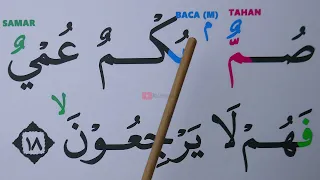 BELAJAR NGAJI LANSIA 4 SURAH AL BAQARAH AYAT 18-26 LENGKAP TAJWID WARNA ,TEMPO PELAN, HURUF BESAR
