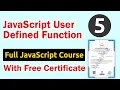 JavaScript User Defined Function