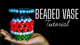 how to make a beaded flower vase inspired by the kenyan flag simple diy tutorial part 1 