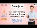 Exception Handling throw and throws keywords in Java throw Keyword in Java Exception Handling 29