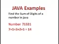 Find the Sum of Digits of a number in java - Hindi