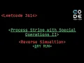 leetcode 3614 Process String with Special Operations II Reverse Simulation Leetcode POTD DSA