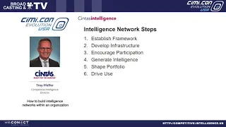 Cintas How to build intelligence networks within an organization CiMi CON Evoluion USA