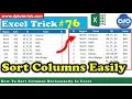 Column Sort In Excel - Re-Arrange Columns Very Easily In Excel Horizontal Sorting In Excel
