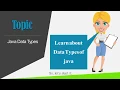 Java Data Types Lec Learn about Java Data Types With Coding