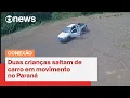 Lagu Irmãos gêmeos saltam de carro em movimento no Paraná