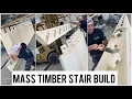 Lagu Building a set of mass timber stairs with pass through wedged tenons 