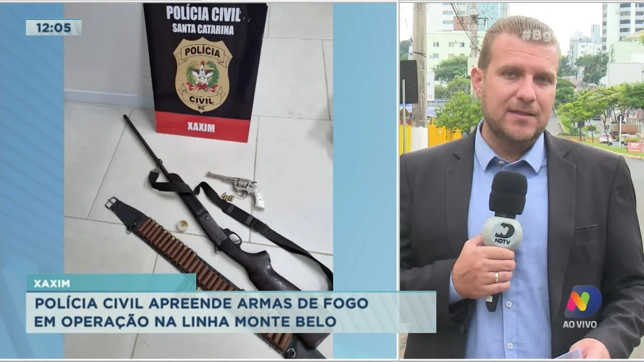 Polícia Civil apreende armas de fogo em operação na Linha Monte Belo em Xaxim