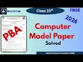 PBA Practical Model Paper Solutions All Questions Solved Q1 Q6 FBISE 2026 Computer