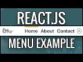 React Navigation Menu Example - React JS Component Example