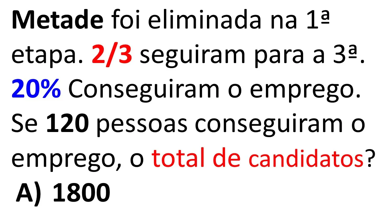 FRAÇÃO passo a passo PORCENTAGEM MATEMÁTICA BÁSICA CONCURSO PÚBLICO