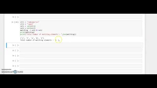 Finding Matching Characters in a given Strings Python Programming Python Program for Interview