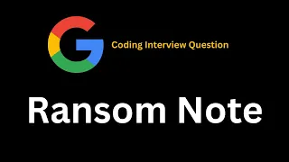 Ransom Note Grind 75 LeetCode Question LeetCode Algorithms Coding Interview Java