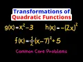 Describe Transformations of Quadratic Functions Algebra 2 Eat Pi