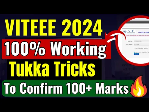 Download MP3 VITEEE 2024 Exam : Special TUKKA tricks to score 100+ Marks🔥How to get Category-1 CSE in VIT Vellore