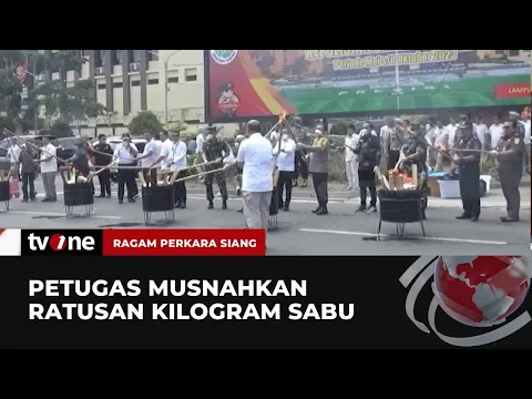 Polda Lampung Musnahkan 129 KG Sabu