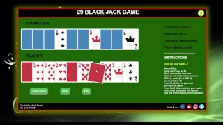 Web Development BlackJack Game in JavaScript - Assignment Demonstration
