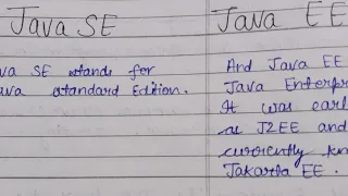 Difference between Java Standard Edition SE and Java Enterprise Edition EE