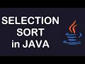 Selection Sort Algorithm Java