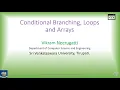 Conditional Branching Loops and Arrays in C