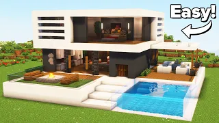 Minecraft How To build a Modern House Tutorial