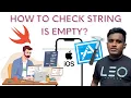 How to check whether a string is empty or not in Swift Xcode Programming