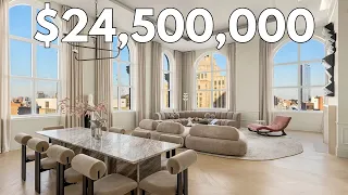Inside a 24 500 000 TRIPLEX PENTHOUSE - New York City TRIBECA 108 Leonard Street
