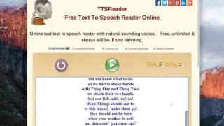 Free Online Text To Speech Reader Demo