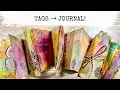 I Turned Die-Cut Tags Into an Accordion Journal Mixed Media DIY