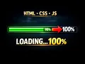 Progress Bar Animation using HTML CSS JavaScript