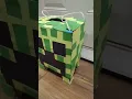 I made this Minecraft theme Valentine box for my kid
