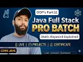 Master OOPs in Java Part-11 Static Keyword Introduction CoreJava Day-28