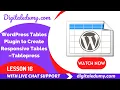 Wordpress Tables Plugin to Create Responsive Tables - Tablepress