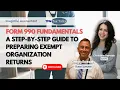 Tax Talks Form 990 Fundamentals A Step-by-Step Guide to Preparing Exempt Organization Returns