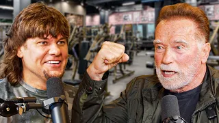 Arnold Schwarzenegger Teaches Theo How to Pump Up