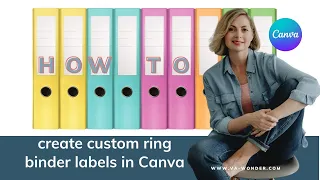 How to create custom binder labels for free in Canva Easy Canva Tutorial