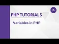 Variables in PHP PHP Tutorial