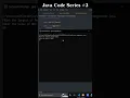 JAVA CODE IF ELSE CONDITION