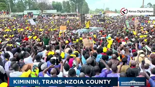 Must Watch:President Ruto's Poweful Speech roaring in Transnzoia county