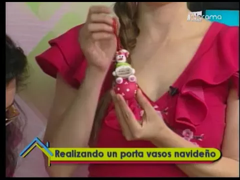 Realizando un porta vasos navideño