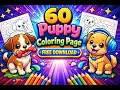 Free 60 Puppy Coloring Pages Instant Printable Download for Kids