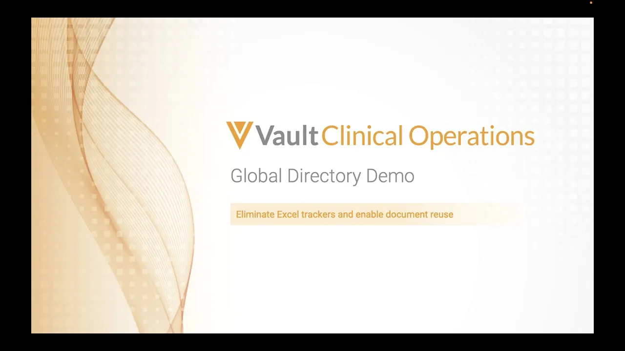 Vault Clinical Operations Global Directory Demo
