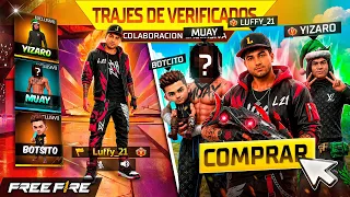 SALIERON NUESTRAS SKINS de la VIDA REAL en FREE FIRE😱 Yizaro - Muay - Luffy 21 - Botcito